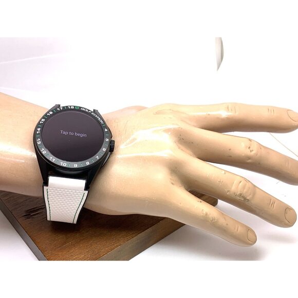 Tag Heuer Connected Mens Watch SBR8A81 Golf Edition Smartwatch White Rubber 45mm - Picture 3 of 12